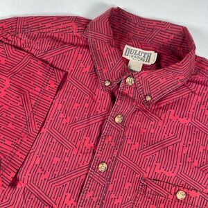 Duluth Trading Co. Relaxed‎ Fit Button Up Short Sleeve Shirt 2XL Tall